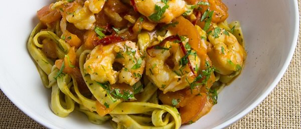 Prawn Garlic Chilli Fettuccine