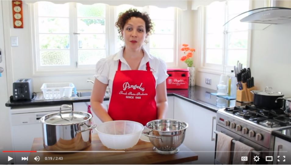 Tip - rinse pasta with water