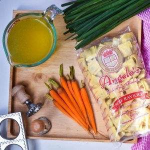 Angelos Pasta Ravioli Carrots Stock